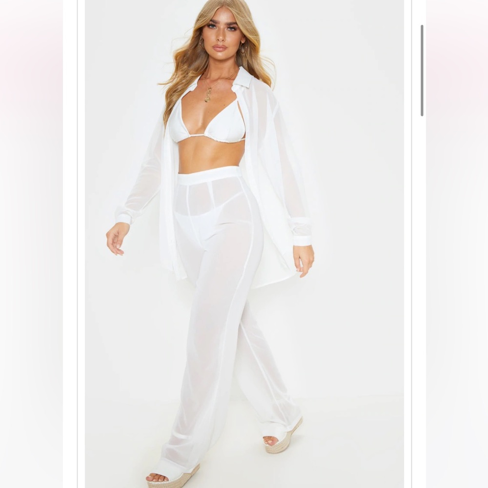 Sheer Pants & Top - Bikini Coverup - Beach Pants & Top